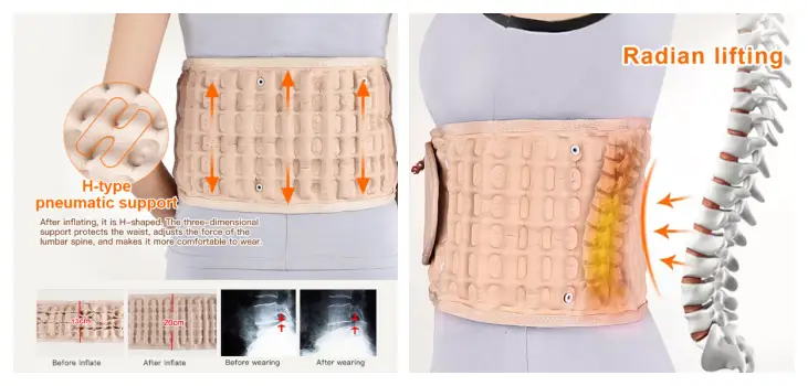 collage of Ryoku Decompression Belt