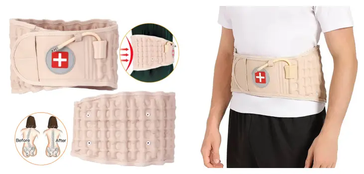 collage of Ryoku Decompression Belt